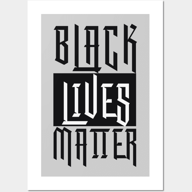 Black Lives Matter print design Wall Art by Mande Art